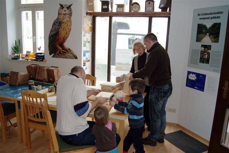 Auch viele Familien mit Kindern haben die Gelegenheit genutzt und ein paar Nistkästen gebaut.