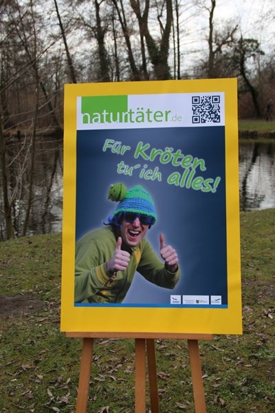 Pfiffige Plakatidee für das Projekt 'Naturtäter'.<p/>Foto: Maria Vitzthum