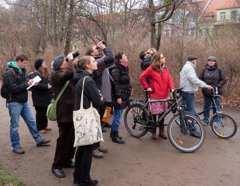 Am Sonntag führte eine NABU-Exkursion zur Stunde der Wintervögel in den Bretschneiderpark. Foto: Karsten Peterlein