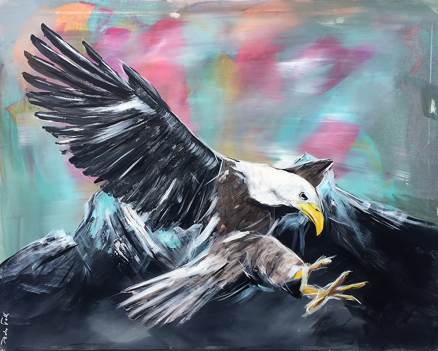 Der Adler (Acryl auf Leinwand) 100 x 80 cm    Preis CHF 1020.-