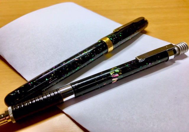 ◇あなたのペンを螺鈿＆漆塗りいたします - 螺鈿の高級鉛筆ホルダー