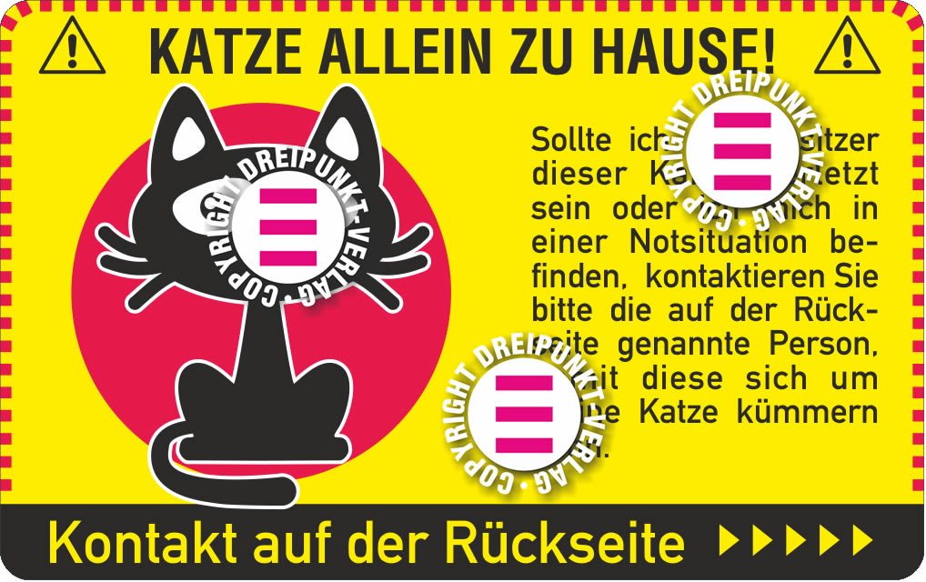 Notfallkarte Katze - DREIPUNKT®