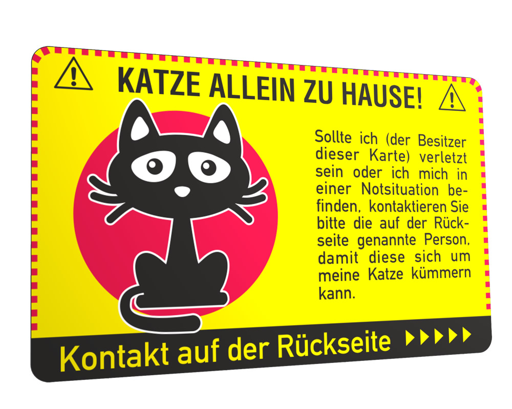 Notfallkarte Katze - DREIPUNKT®