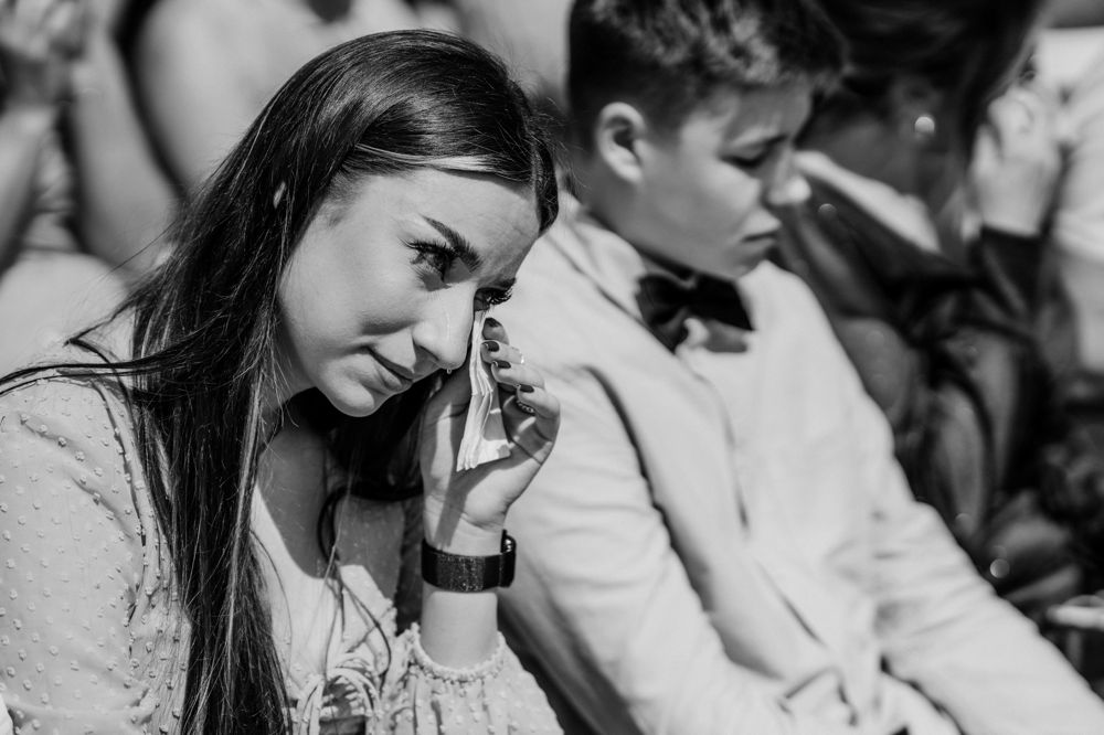 weinende gaste Hochzeit, Emotionen Hochzeit