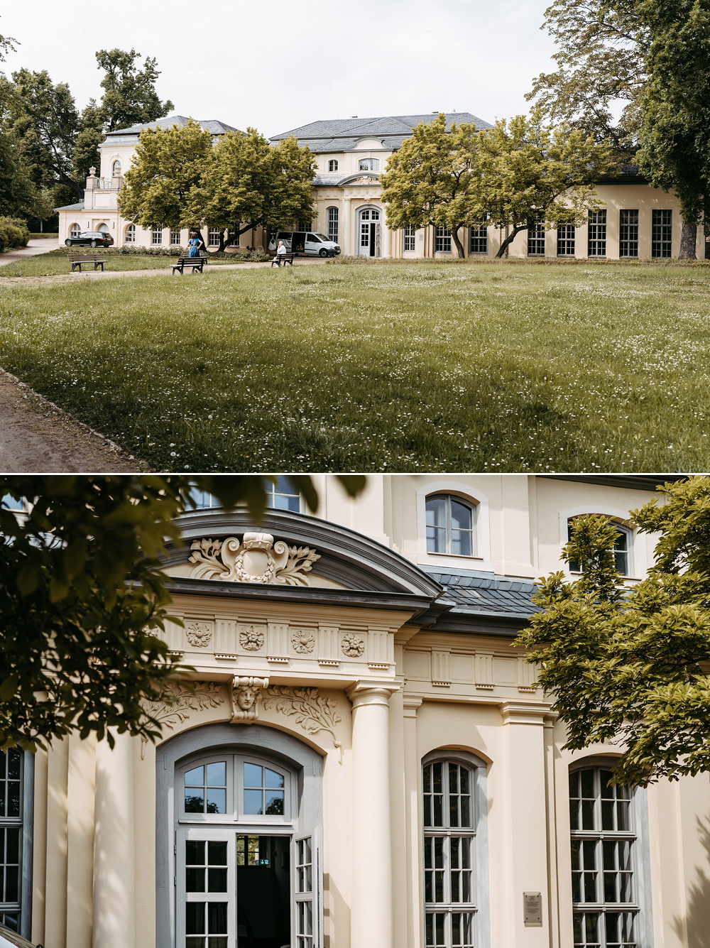 Das historische Teehaus Altenburg erstrahlt in Thüringen als prachtvolle Kulisse für die Hochzeitsfeier.