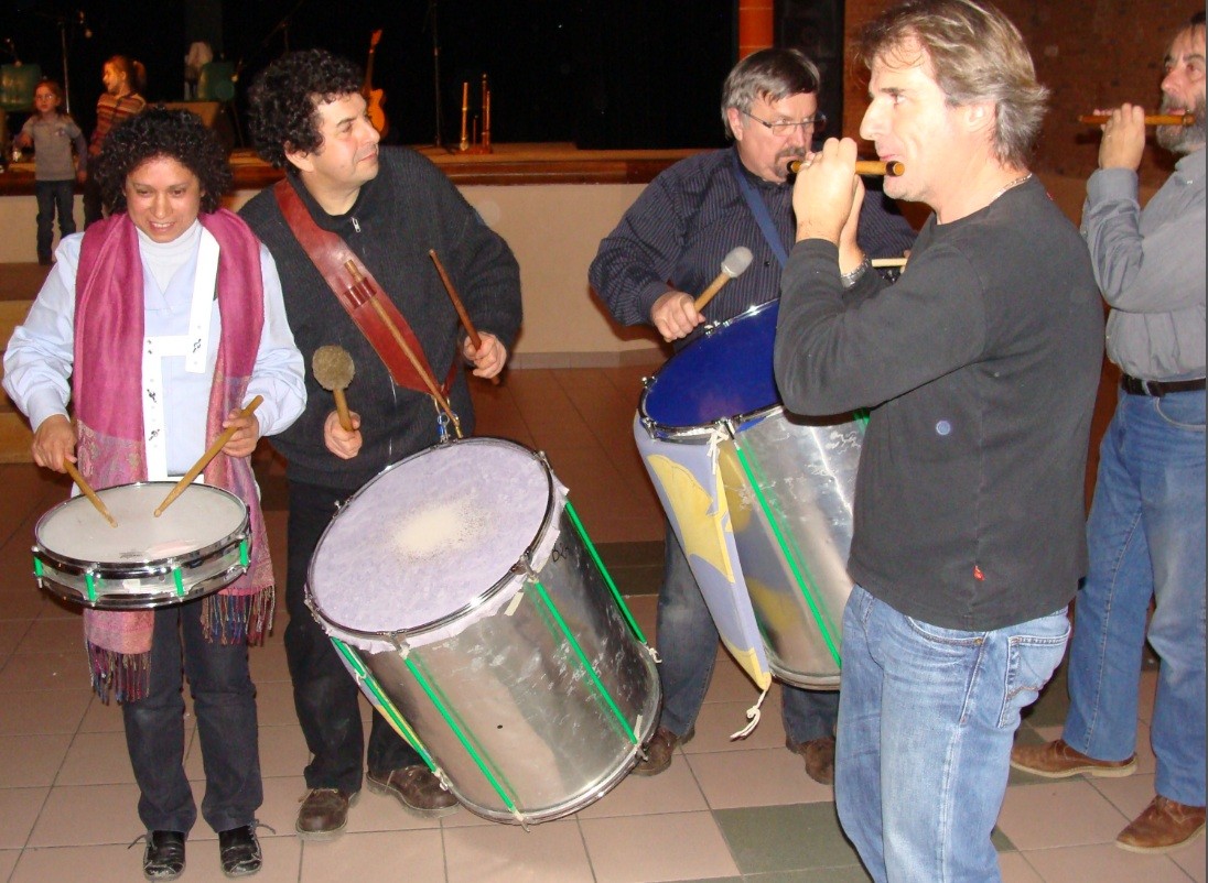 Jackie et Jean-Michel OGIER, Gilles ROUGEYROLLES, Franck FERRERO-Bal Téléthon Verfeil 09/12/2010