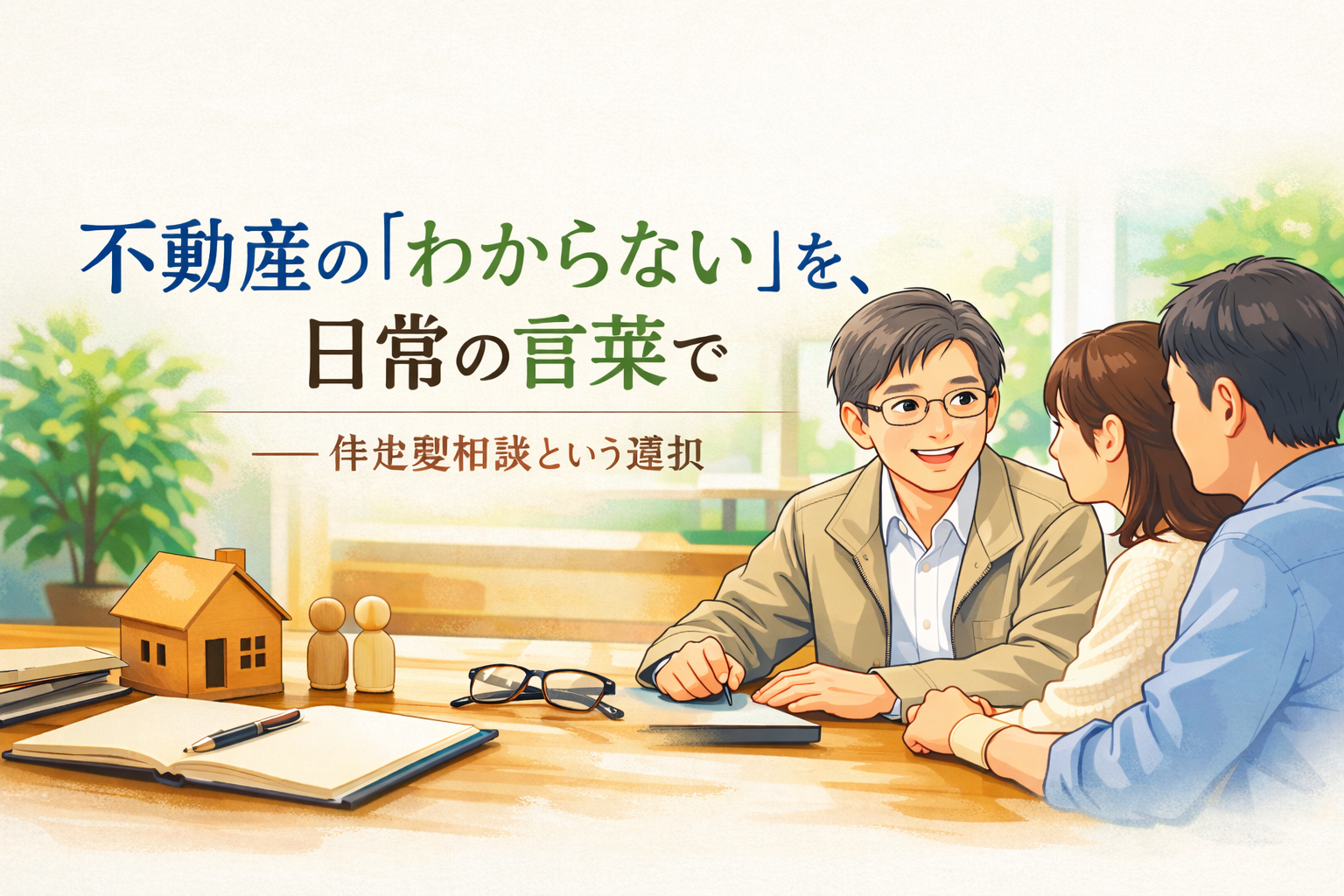 不動産の「わからない」を、日常の言葉で「伴走型相談」という選択