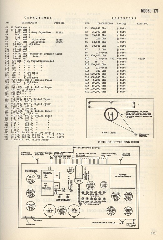 Radio Marconi model 171 page 391