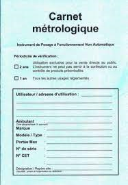 Carnet métrologique