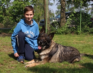 Simon mit Maja