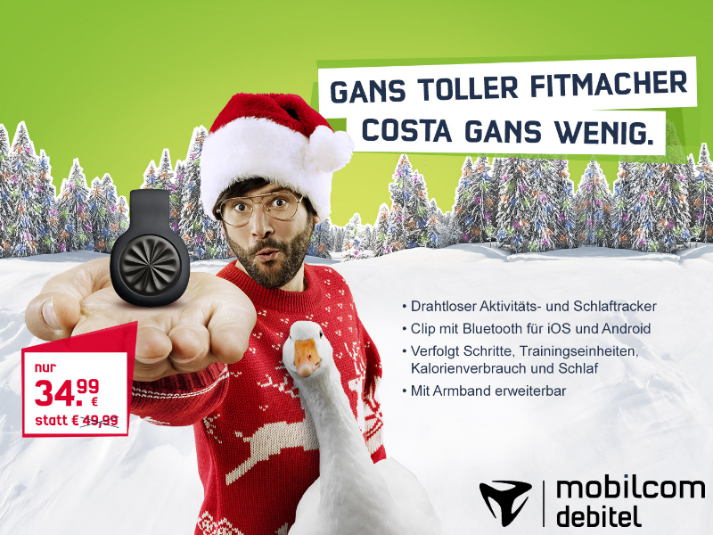 mobilcom-debitel Hohenstein-Ernstthal Costa Gans wenig Fitness-Tracker Jawbone UP Move Weihnachtsmarkt 2015