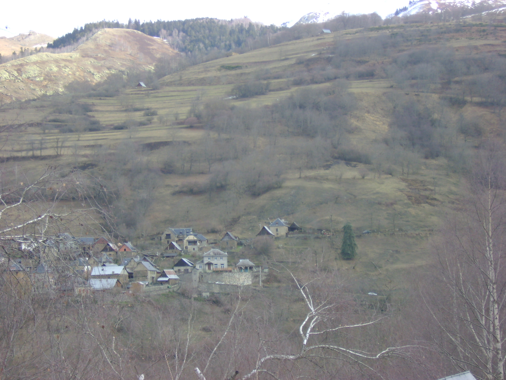 Le village de Gouaux de Luchon vu depuis les chambres