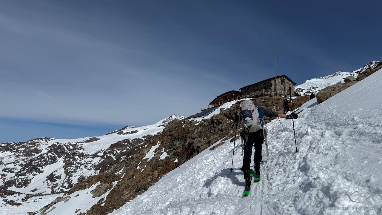 Hütte in Sicht