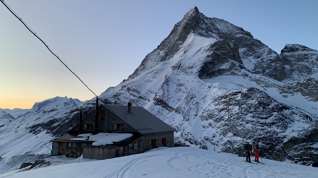 Abmarsch bei der Schönbielhütte