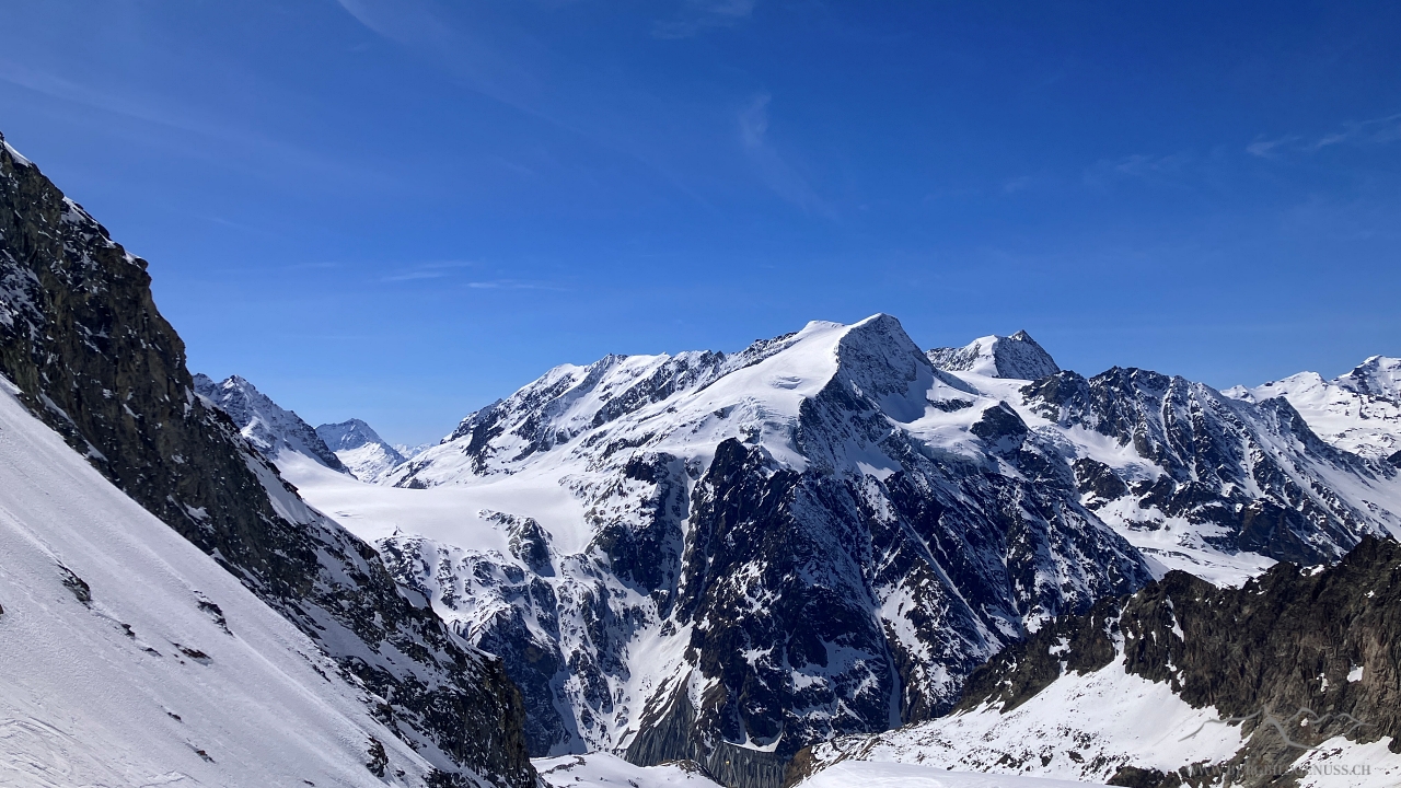 Da drüben geht es morgen weiter - Blick in Richtung Pigne d'Arolla