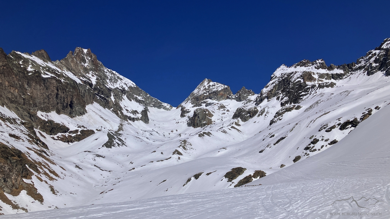 Blick zurück zum Col und der Cabane de Bertol