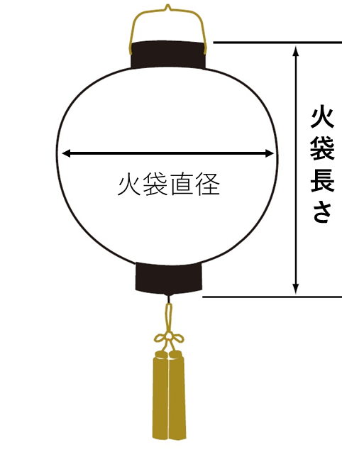 門提灯13号のサイズ