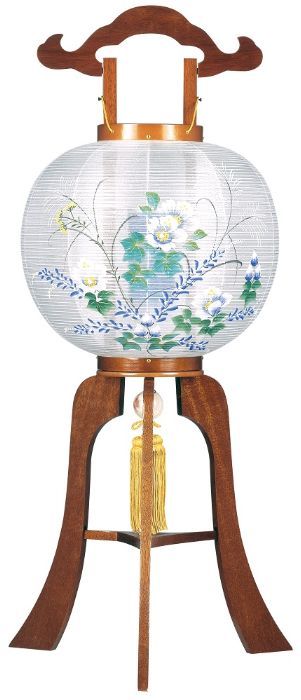 盆提灯 回転灯 松伯 絹張 芙蓉 11号（1576）