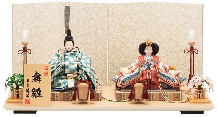 ひな祭り 桃の節句 貝合わせ 創作ちりめん人形 平安装束 ドールハウス