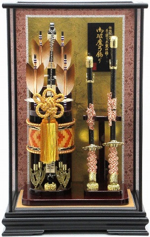 破魔弓 祇王（ぎおう）15号 高さ53cm ケース入 四角 黒塗り（X726）