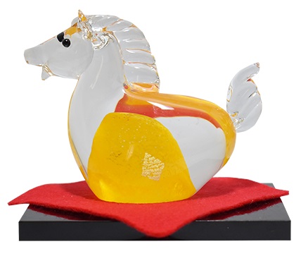 ガラス置物 干支「午」 - 伽楠（かなん）