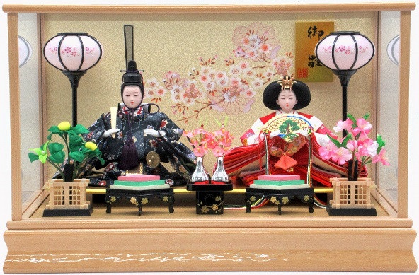 ひな人形 親王飾りケース入 三五2人 四角 白木(S3334) - 伽楠 ひな人形 親王飾りケース入 三五2人 四角 白木(S3334) - 伽楠