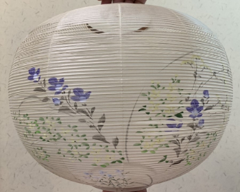 盆提灯修理 行灯 秋草絵入り 修理前