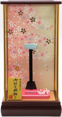 羽子板ケース 優花 10号 高さ46.5cm 四角 マホガニー塗り（P753）