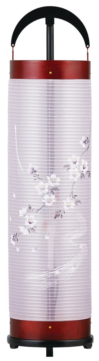 盆提灯 創作提灯 立花 6号 桜調 染絹（3967）