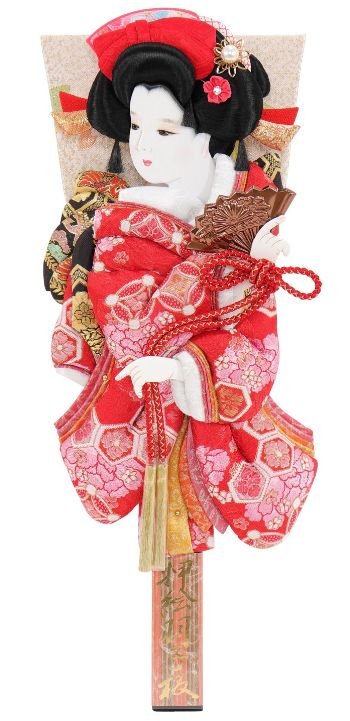 お正月、羽子板/道成寺/手鞠、羽、台座付き お正月、羽子板/道成寺/手鞠、羽、台座付き