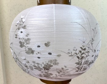盆提灯修理 行灯 絵入り 修理後