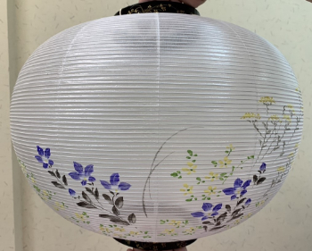 盆提灯修理 行灯 秋草絵入り 修理後