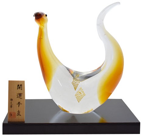 ガラス置物 干支「巳」 - 伽楠（かなん）