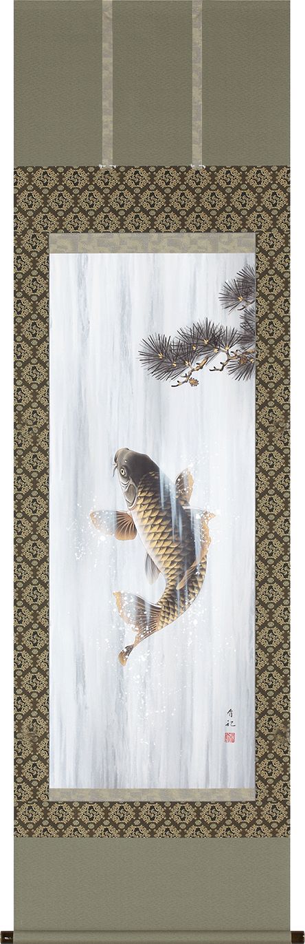 【海外限定】 掛け軸 松に鷹 箱あり （年中掛 | 掛け軸・日本画の販売 絵画