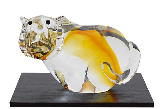 トラ　虎　寅　干支　ガラス　置物　硝子細工　金銀ペア トラ 虎 寅 干支 ガラス 置物 硝子細工 金銀ペア トラ 虎 寅 干支