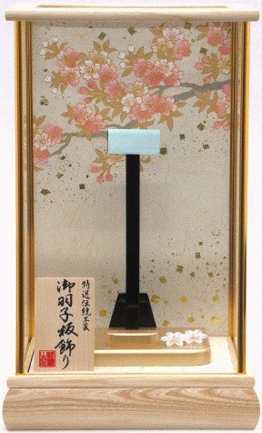 羽子板ケース 千代桜 8号 高さ39.5cm 四角 白木（P770）