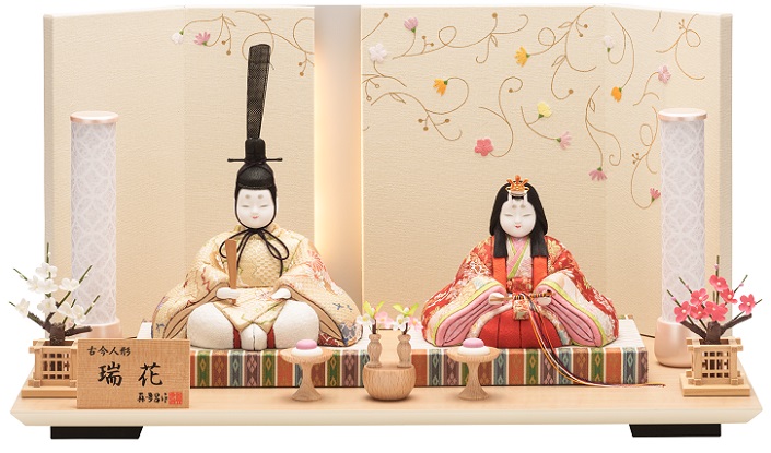 ひな人形セット有職雛　親王　飾り台　屏風　燭台　花セット ひな人形セット有職雛 親王 飾り台 屏風 燭台 花セット 【公式通販】