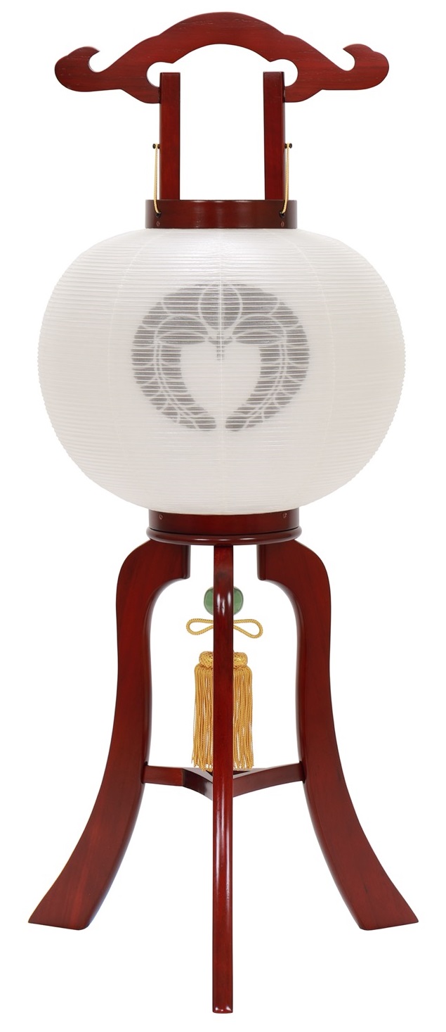 盆提灯 行灯 美吉野 絹二重無地 - 伽楠（かなん）