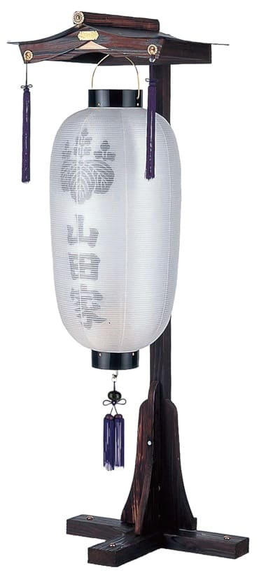 提灯スタンド 門提灯台（中）焼杉 高さ141cm（Z004）提灯サイズは尺四長