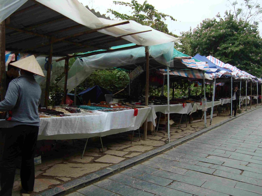 vietnamesischer Markt an der Grenze