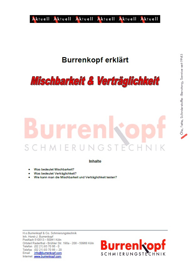 BURRENKOPF ERKLÄRT: Mischbarkeit und Verträglichkeit von Ölen