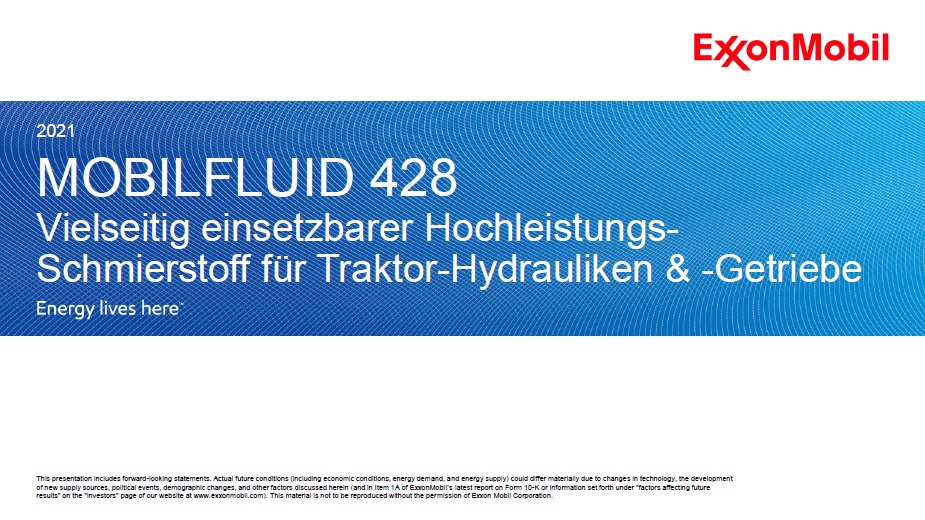 Mobilfluid 428 Schmierstoff für Traktoren