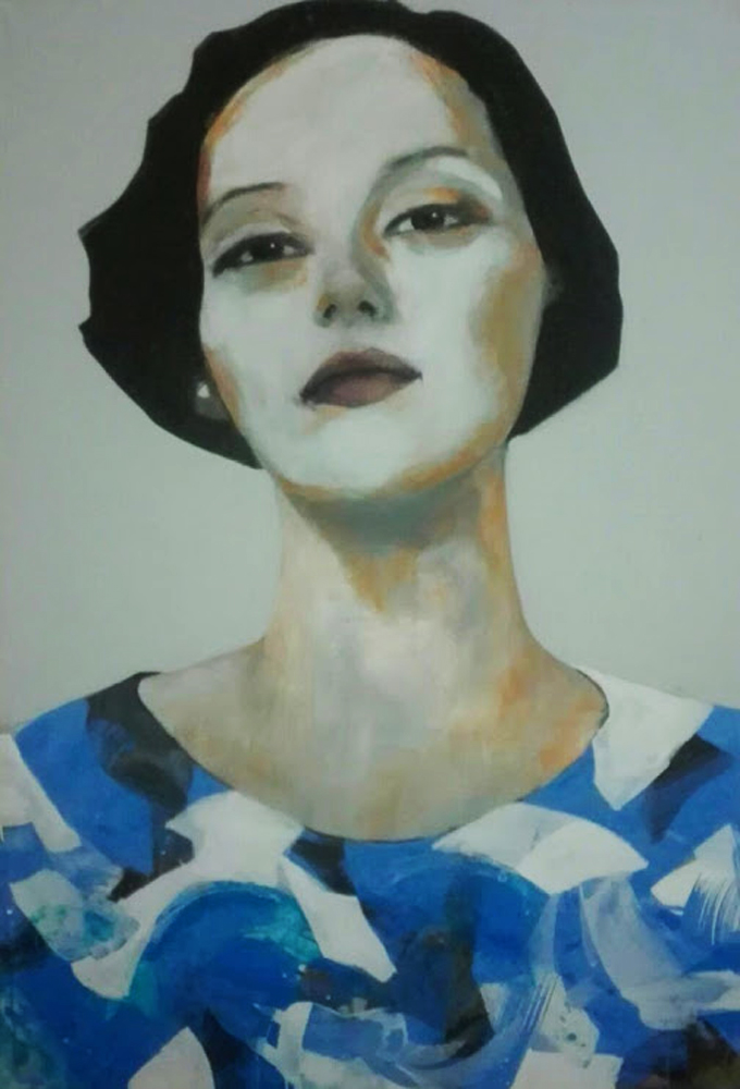 fashion model #34  Acrylics on canvas 160 x 110 x 4 cm  > SOLD <
