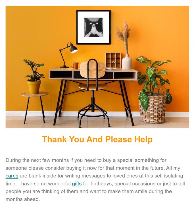 covid 19 mailing newsletter art marketing online