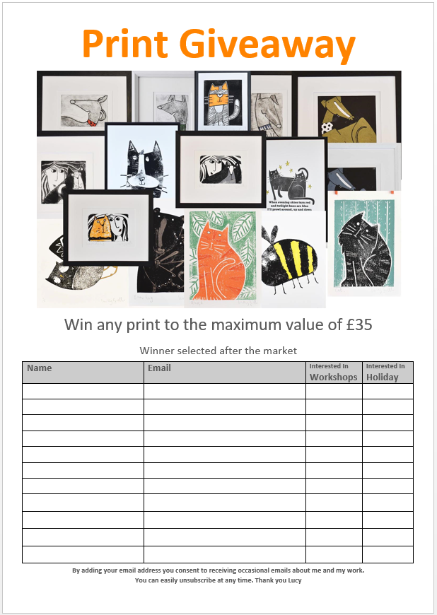 Lucy Gell show prize draw marketing your art or craft online