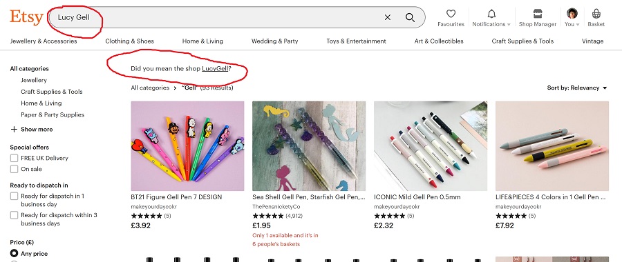 finding you by name marketing craft online on Etsy