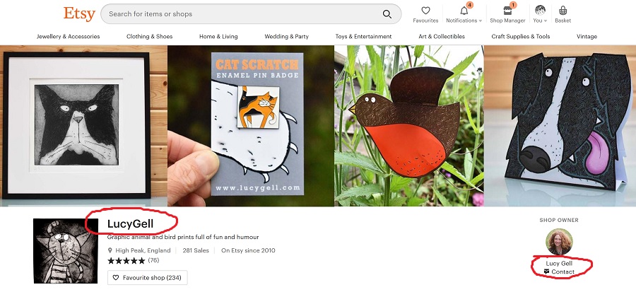 finding you by name of Etsy marketing art online