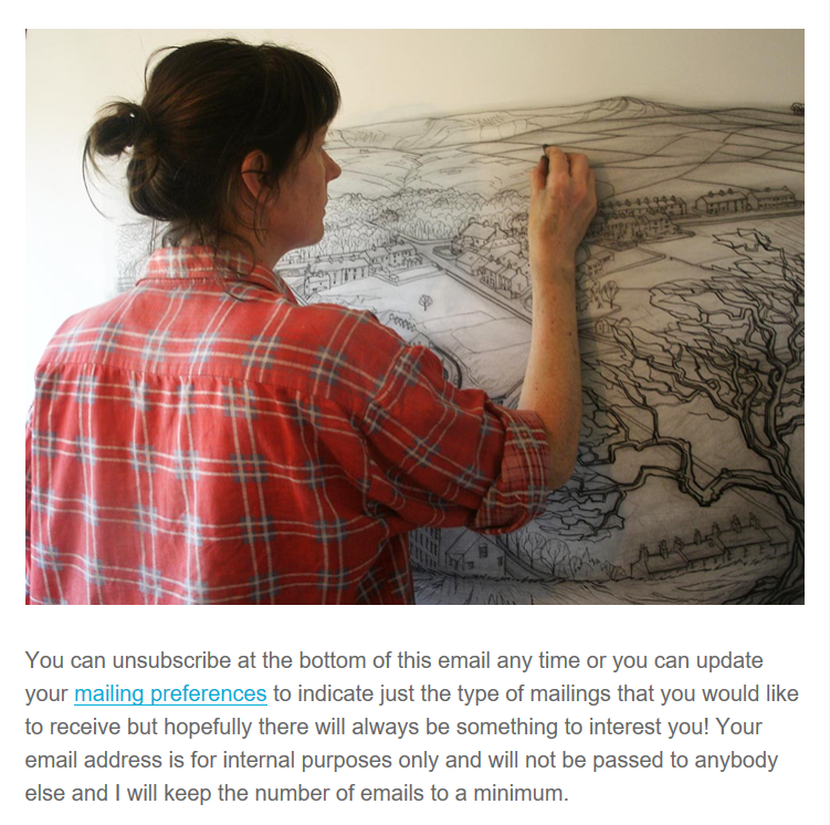 subscribing to mailing list at shows and exhibitions marketing your art or craft online