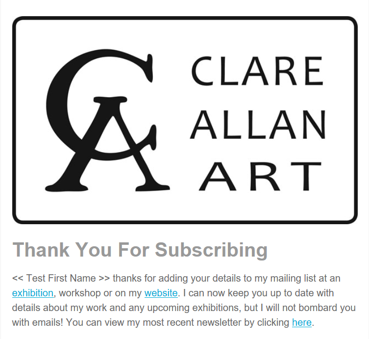 subscribing to mailing list at shows and exhibitions marketing your art or craft online