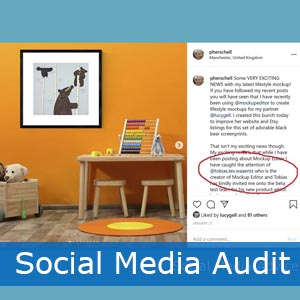 art business social media audit